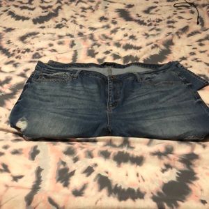 Sz 22 distressed jeans. Never wore